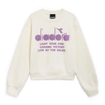 Felpa Girocollo Logo Pastel Diadora Kids Crema: Comfort e Stile per le Piccole Fashioniste