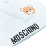 Moschino Kids Cappellino Celeste con Motivo Teddy Bear