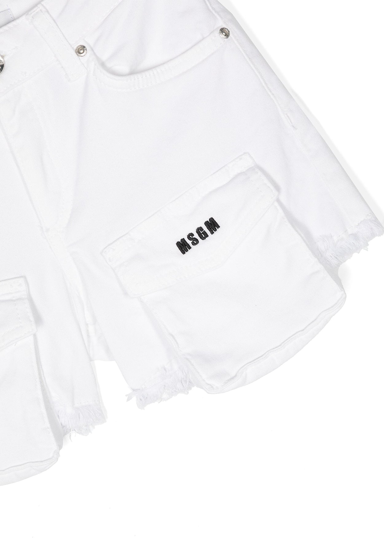 Msgm Kids Short di Jean Cargo Bianco per Bambine