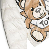 Piumino Teddy Bear Moschino Kids Bianco: Stile e Comfort per Affrontare l'Inverno con Eleganza