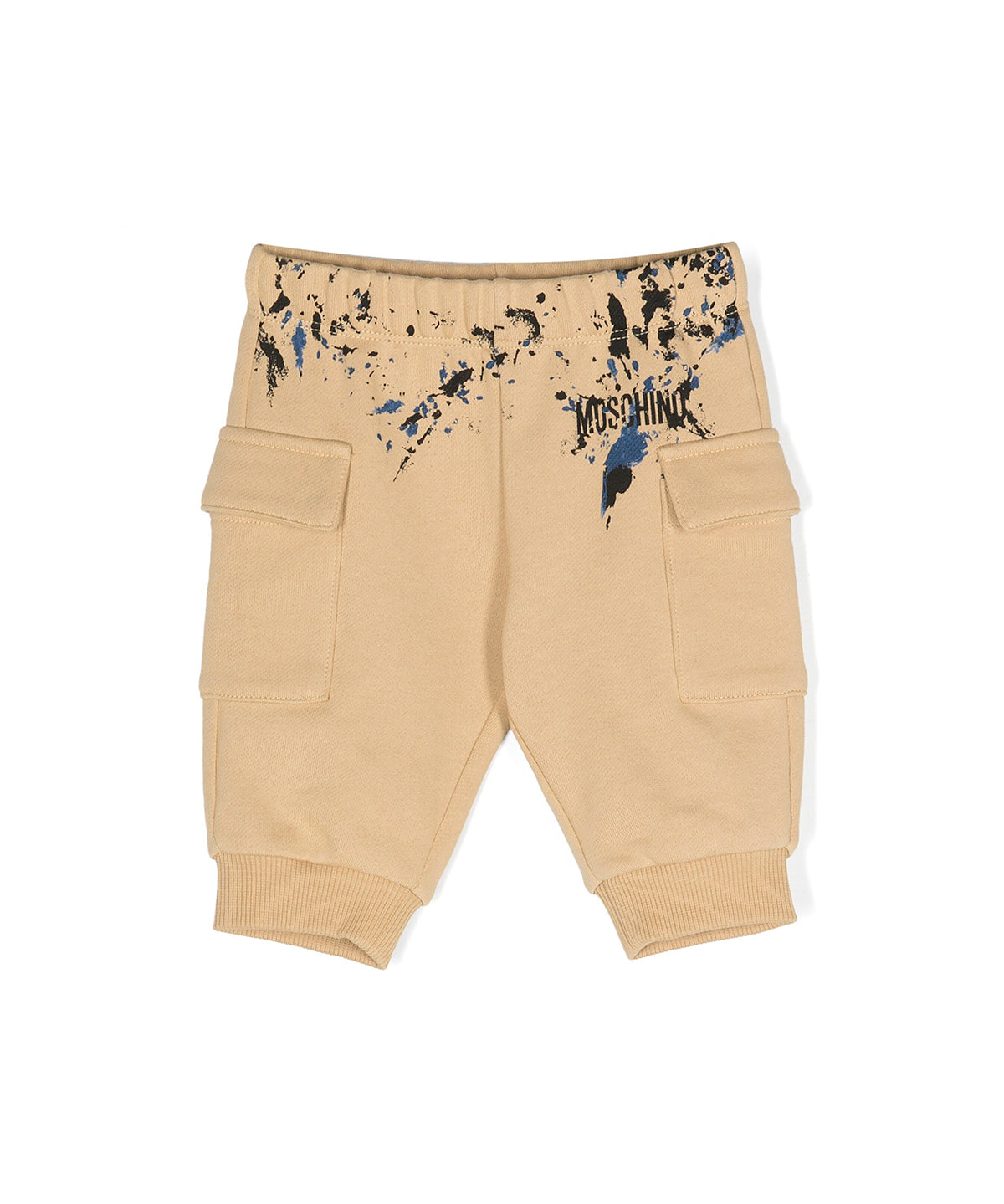 Moschino Kids Pantalone Joggers Beige per Neonati