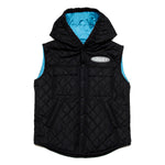 Dsquared2 Kids Piumino Smanicato Nero con Patch Logo Surf per Bambini