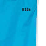 Msgm Kids Pantalone Parachute Turchese per Bambine