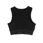 Msgm Kids Top Crop Nero a Costine