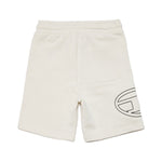 Diesel Kids Short in Felpa Panna con Logo Oval D