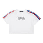 Dsquared2 Kids T-Shirt Crop Bianca Sport Edtn per Bambine