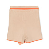 MSGM Kids Asymmetrical Short Skirt Beige