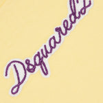 Dsquared2 Kids T-Shirt Gialla con Logo Ricamato per Bambine