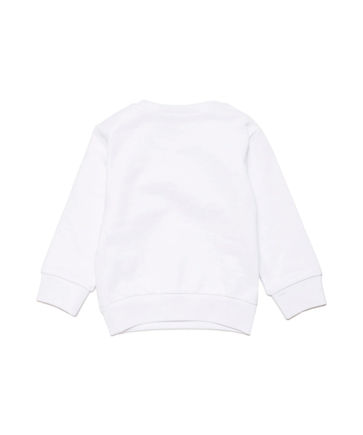 Dsquared2 Kids Felpa Girocollo Bianca con Logo Multicolor Wave per Neonati