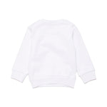 Dsquared2 Kids Felpa Girocollo Bianca con Logo Multicolor Wave per Neonati