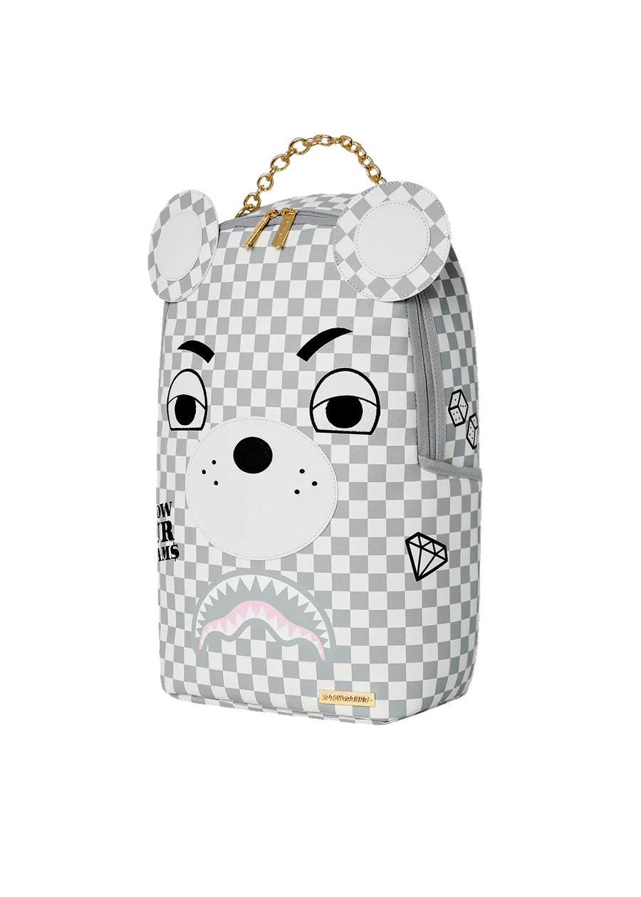 Sprayground Kids Zaino Grigio Couture Bear Backpack