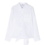 Msgm Kids Camicia Bianca con Fiocco