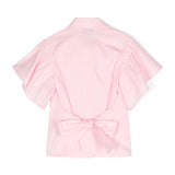 Msgm Kids Camicia Rosa con fiocco