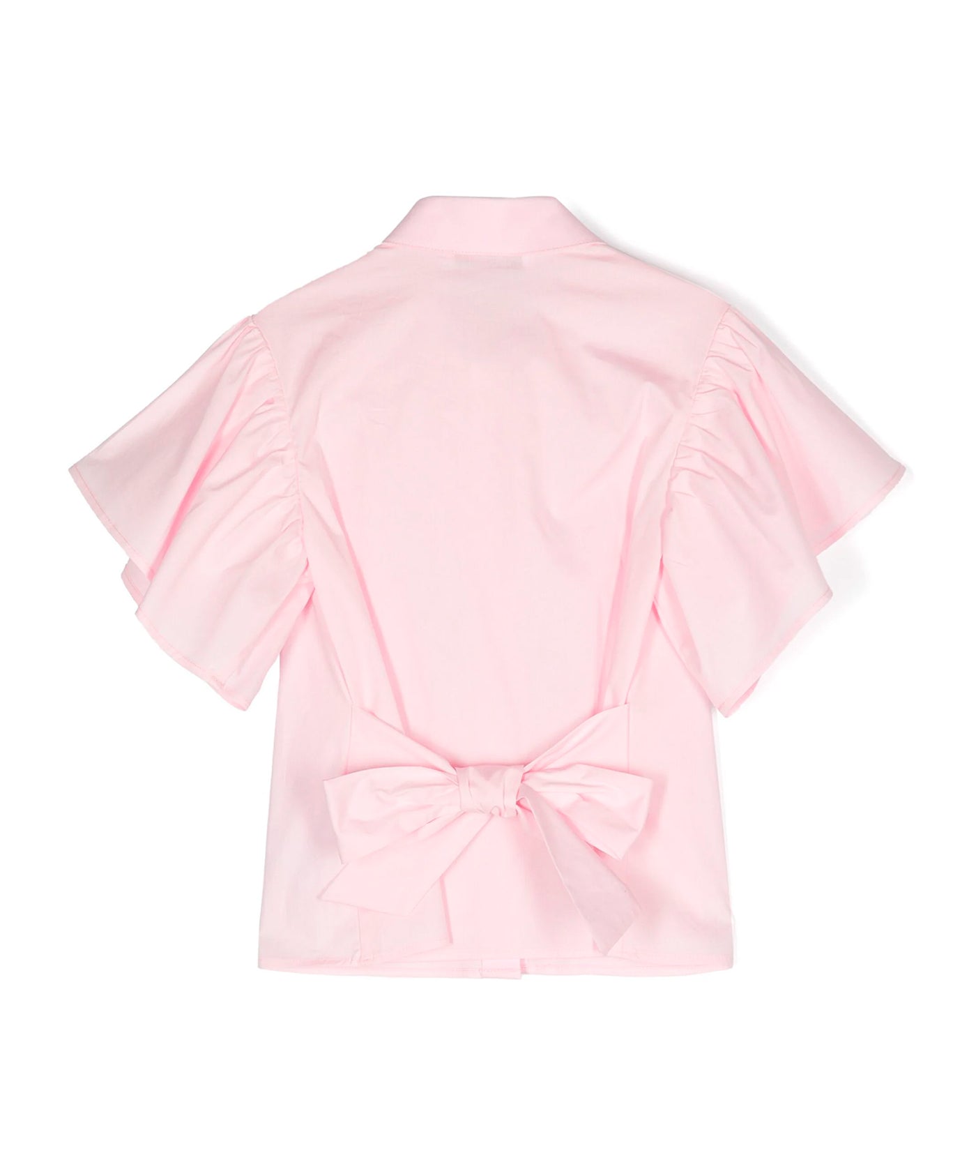Msgm Kids Camicia Rosa con fiocco