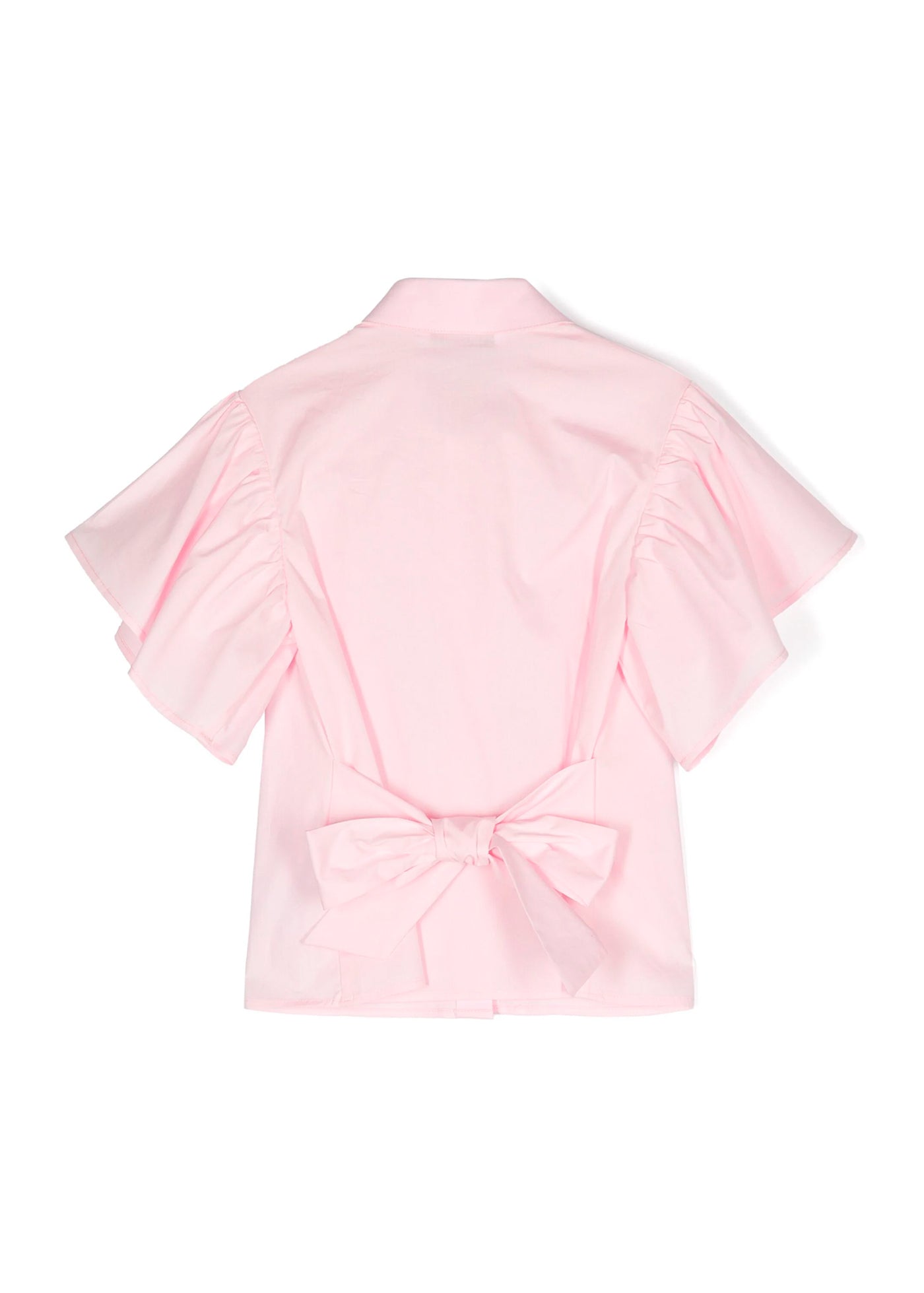 Msgm Kids Camicia Rosa con fiocco