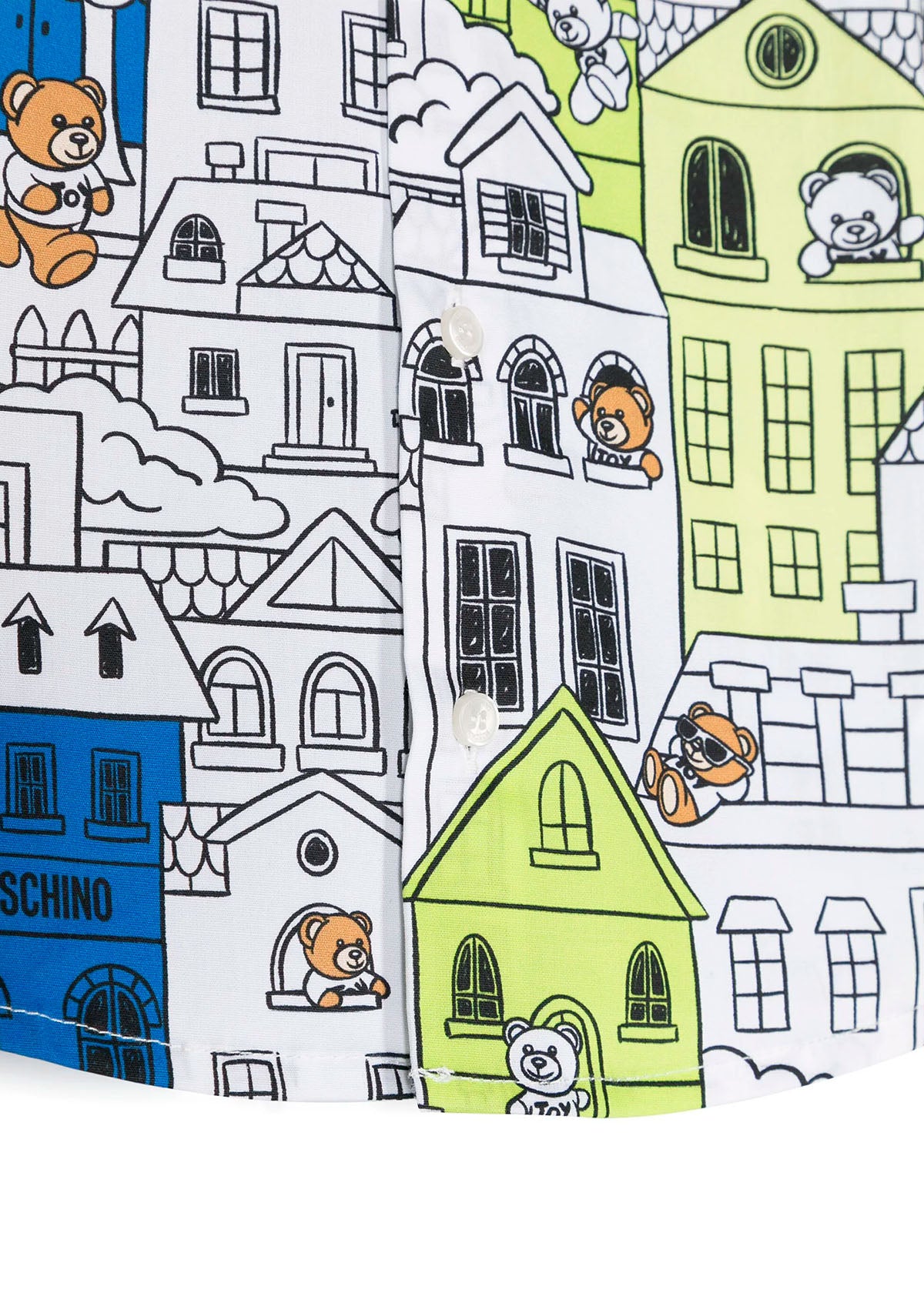 Moschino Kids Camicia con Grafica Fumetti per Neonati
