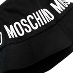 Moschino Kids Cappello Bucket Nero con Stampa Logo