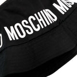 Moschino Kids Cappello Bucket Nero con Stampa Logo