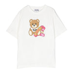 T-shirt Teddy Bear Moschino Kids: Dolcezza in Bianco per le Piccole Fashion Icon