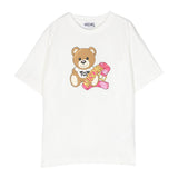 T-shirt Teddy Bear Moschino Kids: Dolcezza in Bianco per le Piccole Fashion Icon