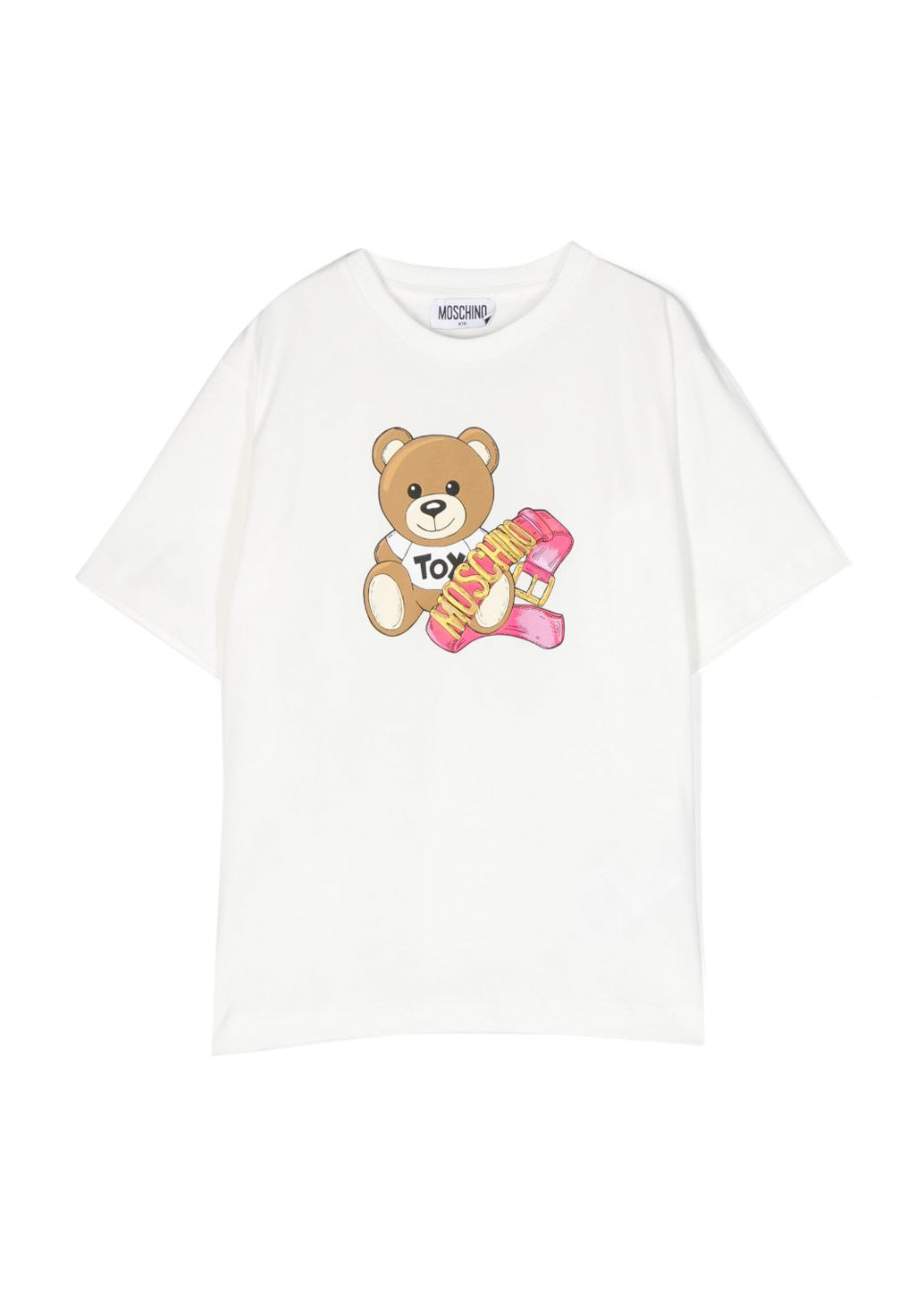 T-shirt Teddy Bear Moschino Kids: Dolcezza in Bianco per le Piccole Fashion Icon