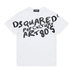 Dsquared2 Kids T-Shirt Bianca con Stampa Pop Culture