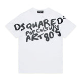 Dsquared2 Kids T-Shirt Bianca con Stampa Pop Culture