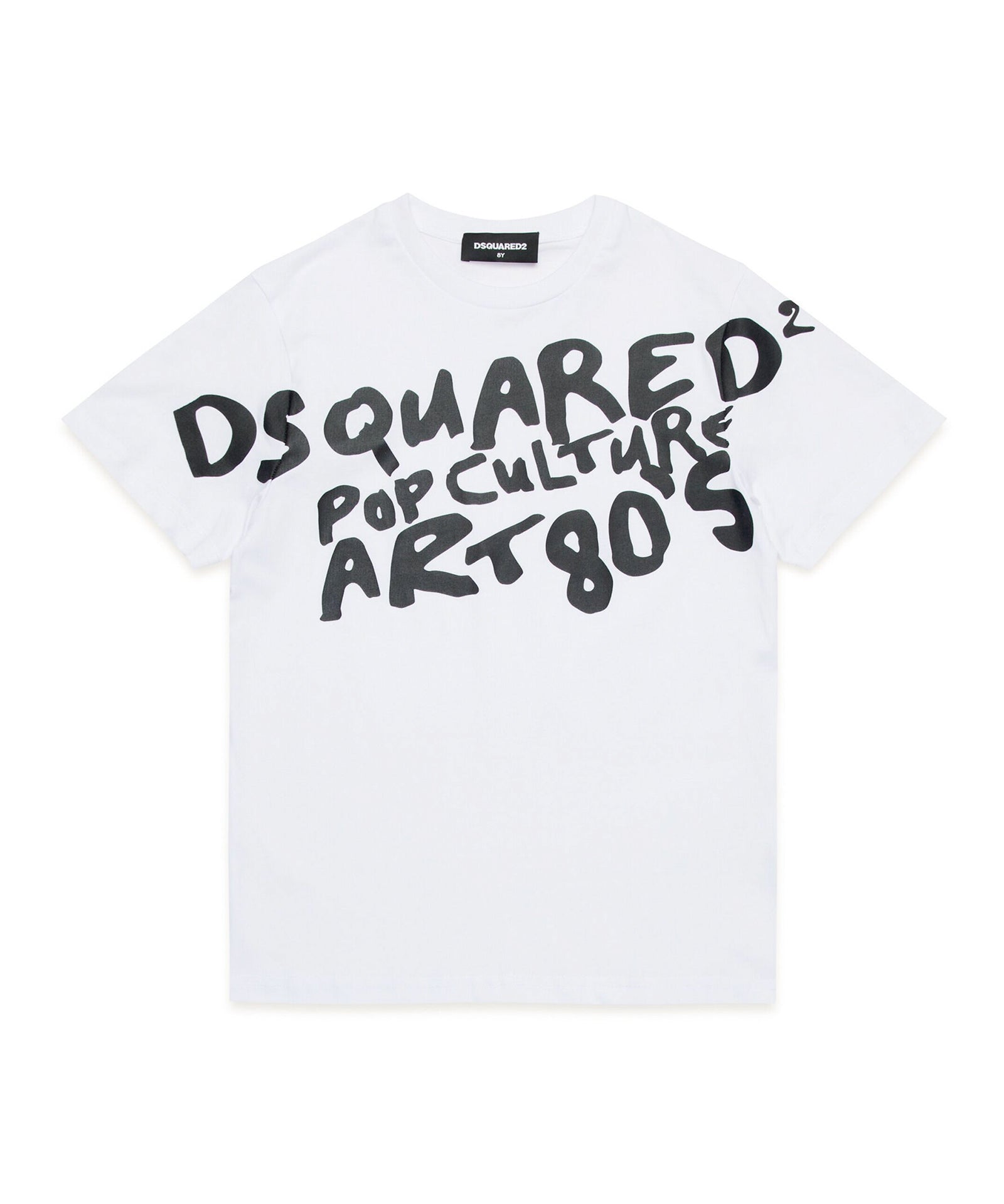 Dsquared2 Kids T-Shirt Bianca con Stampa Pop Culture