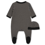 Tutina con Cappellino Monogram All Over BOSS Kids - Grafica Iconica in Nero e Bianco