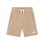 Boss Kids Short Beige con Stampa Logo per Bambini