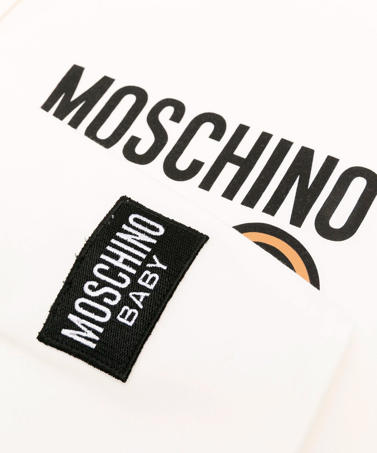 Moschino Kids Coperta Panna con Logo Teddy Bear
