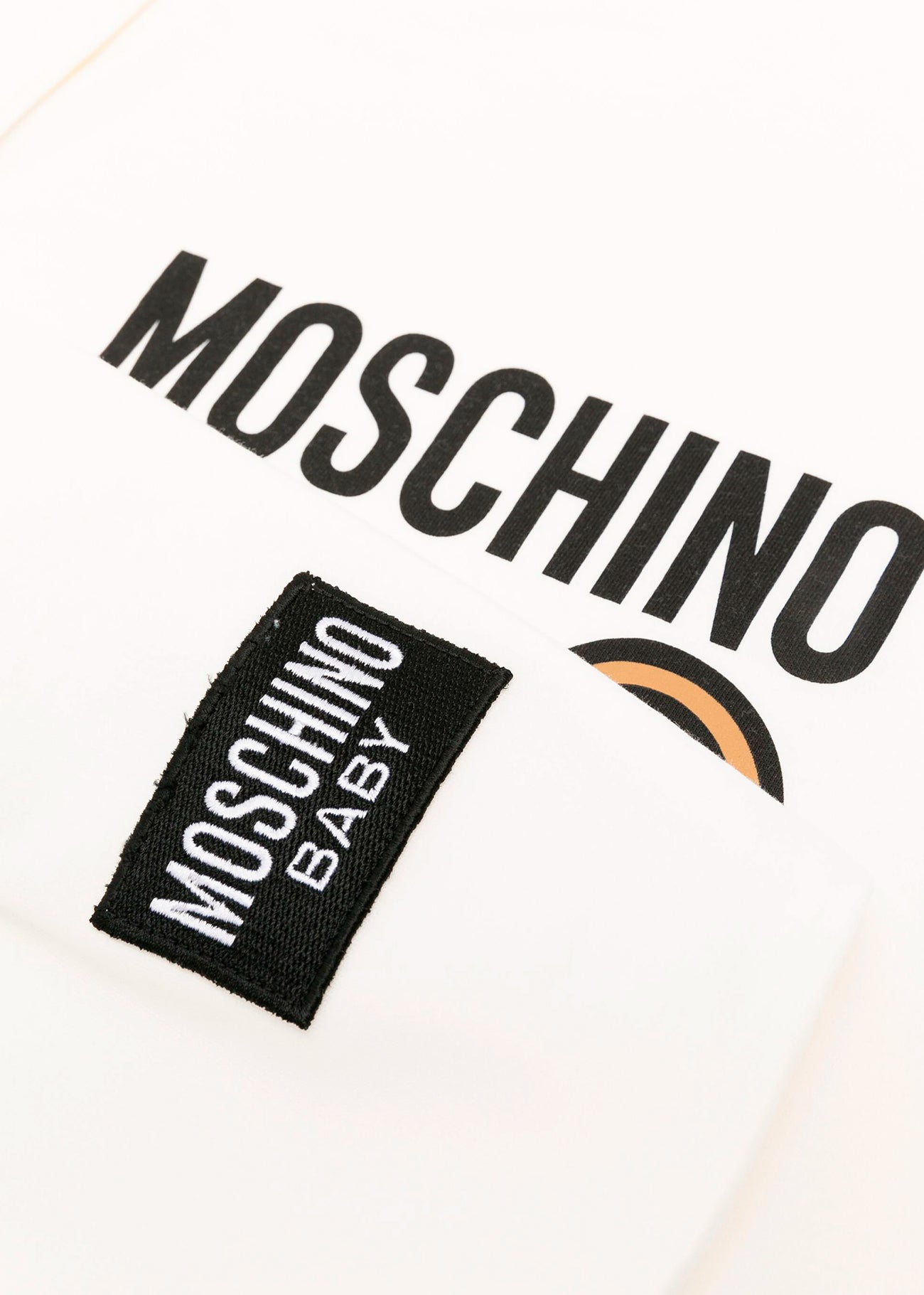 Moschino Kids Coperta Panna con Logo Teddy Bear