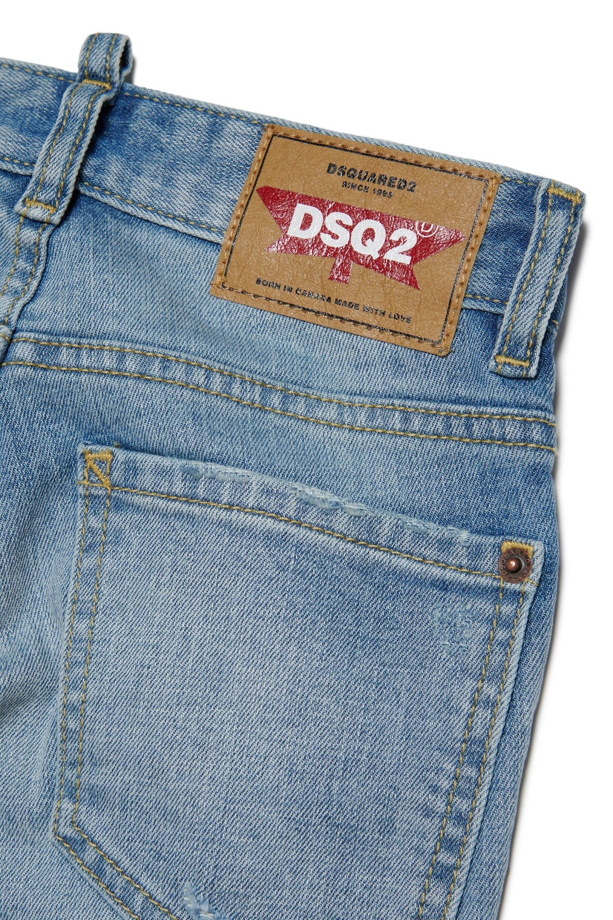 Dsquared2 Kids Jeans Chiaro Skinny con Rotture per Bambini
