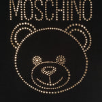 Moschino Kids T-Shirt Nera con Decorazione Teddy Bear per Bambine