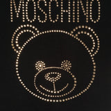 Moschino Kids T-Shirt Nera con Decorazione Teddy Bear per Bambine