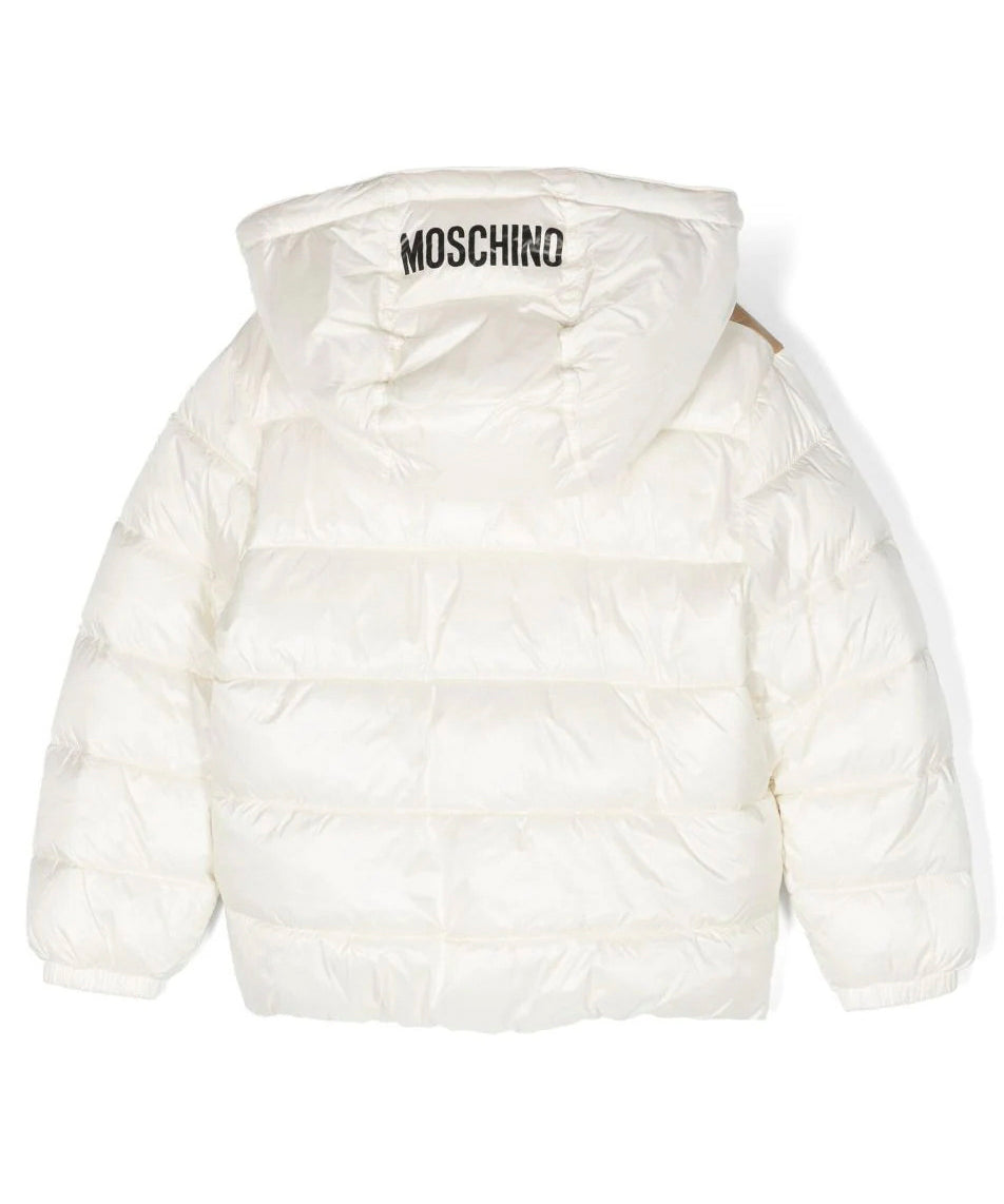 Piumino Teddy Bear Moschino Kids Bianco: Stile e Comfort per Affrontare l'Inverno con Eleganza