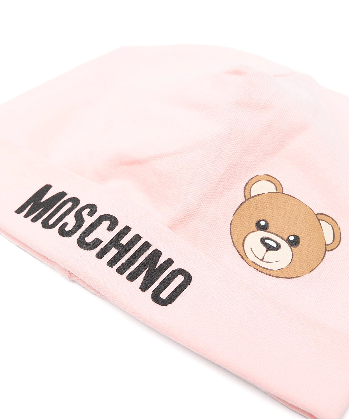 Moschino Kids Cappellino Rosa con Motivo Teddy Bear