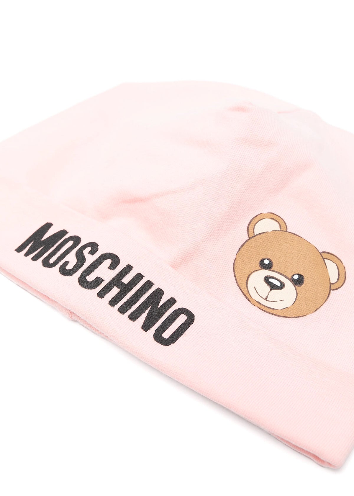 Moschino Kids Cappellino Rosa con Motivo Teddy Bear