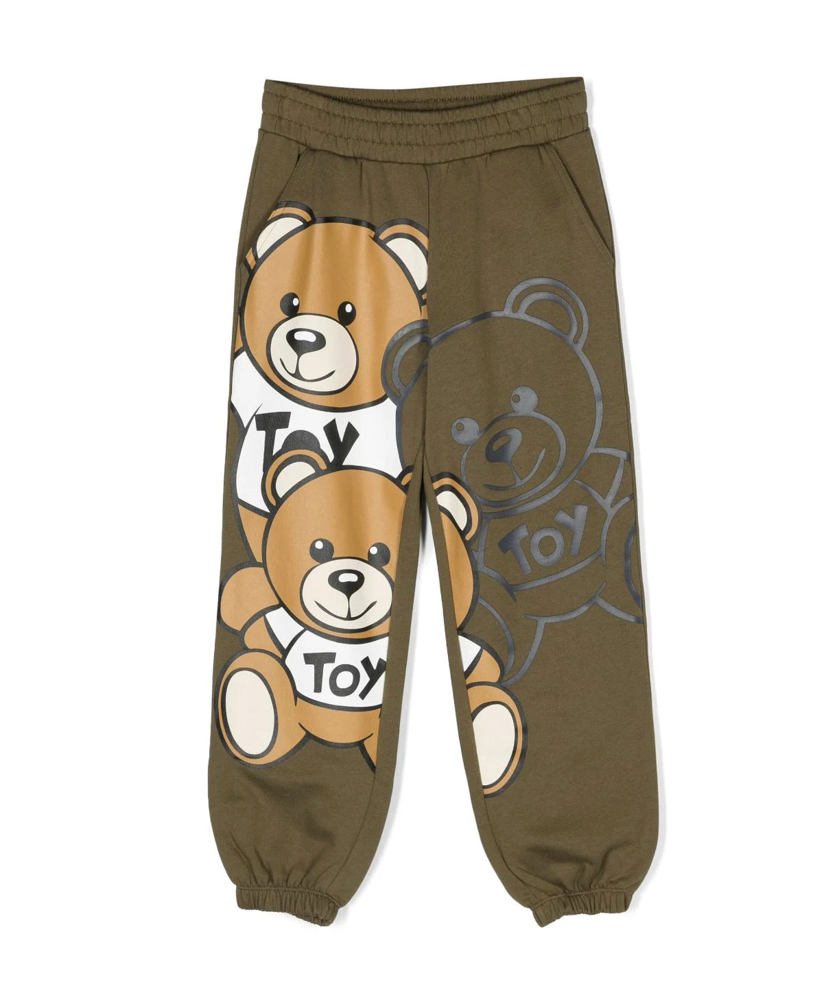 Pantaloni Jogging Verde Oliva Teddy Bear Moschino Kids: Comfort e Stile Gioioso