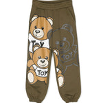 Pantaloni Jogging Verde Oliva Teddy Bear Moschino Kids: Comfort e Stile Gioioso