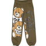 Pantaloni Jogging Verde Oliva Teddy Bear Moschino Kids: Comfort e Stile Gioioso