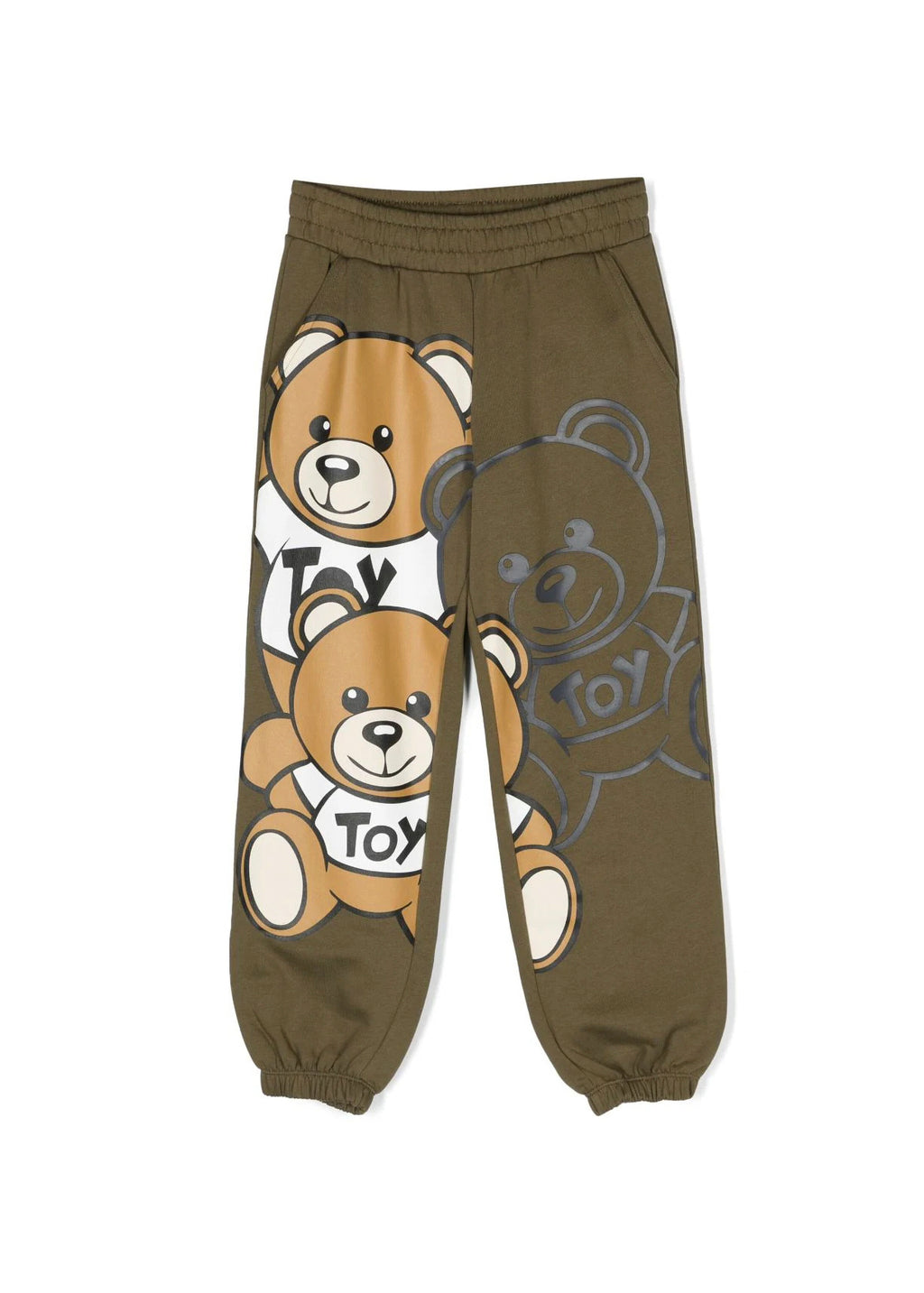 Pantaloni Jogging Verde Oliva Teddy Bear Moschino Kids: Comfort e Stile Gioioso