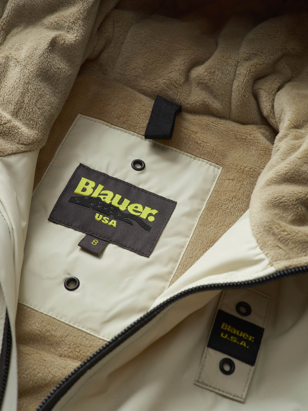 Blauer Kids Piumino Liscio con Interno in Pelliccia