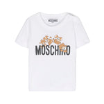 Moschino Kids T-Shirt Bianca con Motivo Teddy Bear