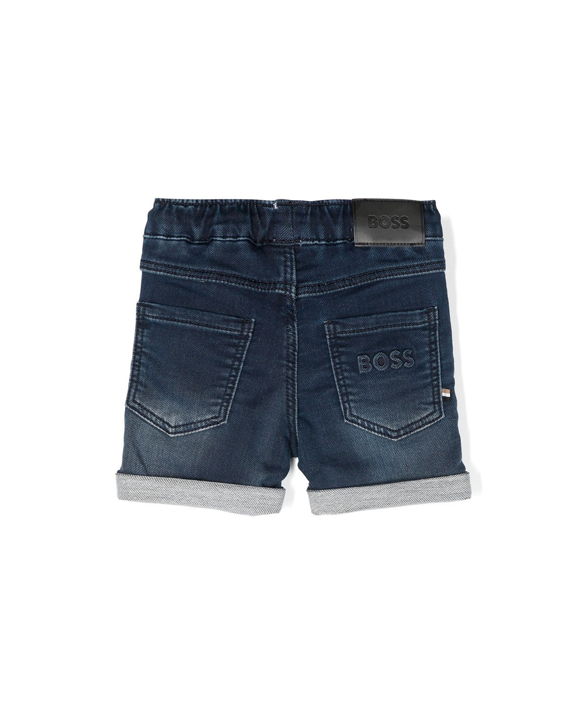Boss Kids Short di Jeans con Risvolto per Neonati