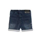 Boss Kids Short di Jeans con Risvolto per Neonati