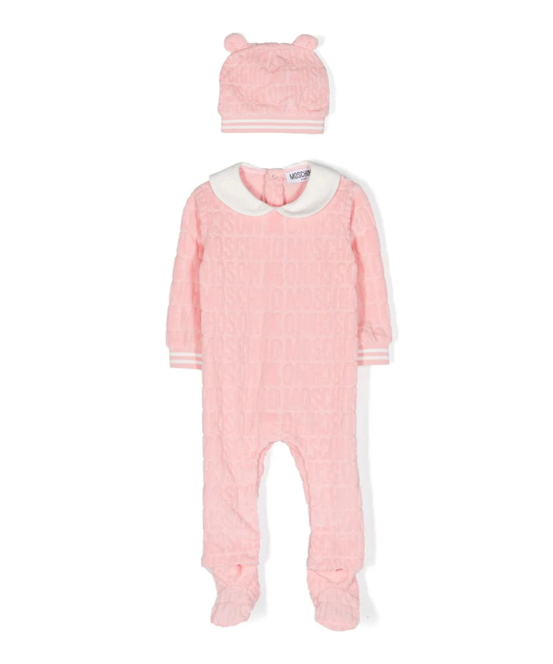 Combinato Moschino Baby Neonata: Dolcezza e Eleganza in Rosa e Bianco