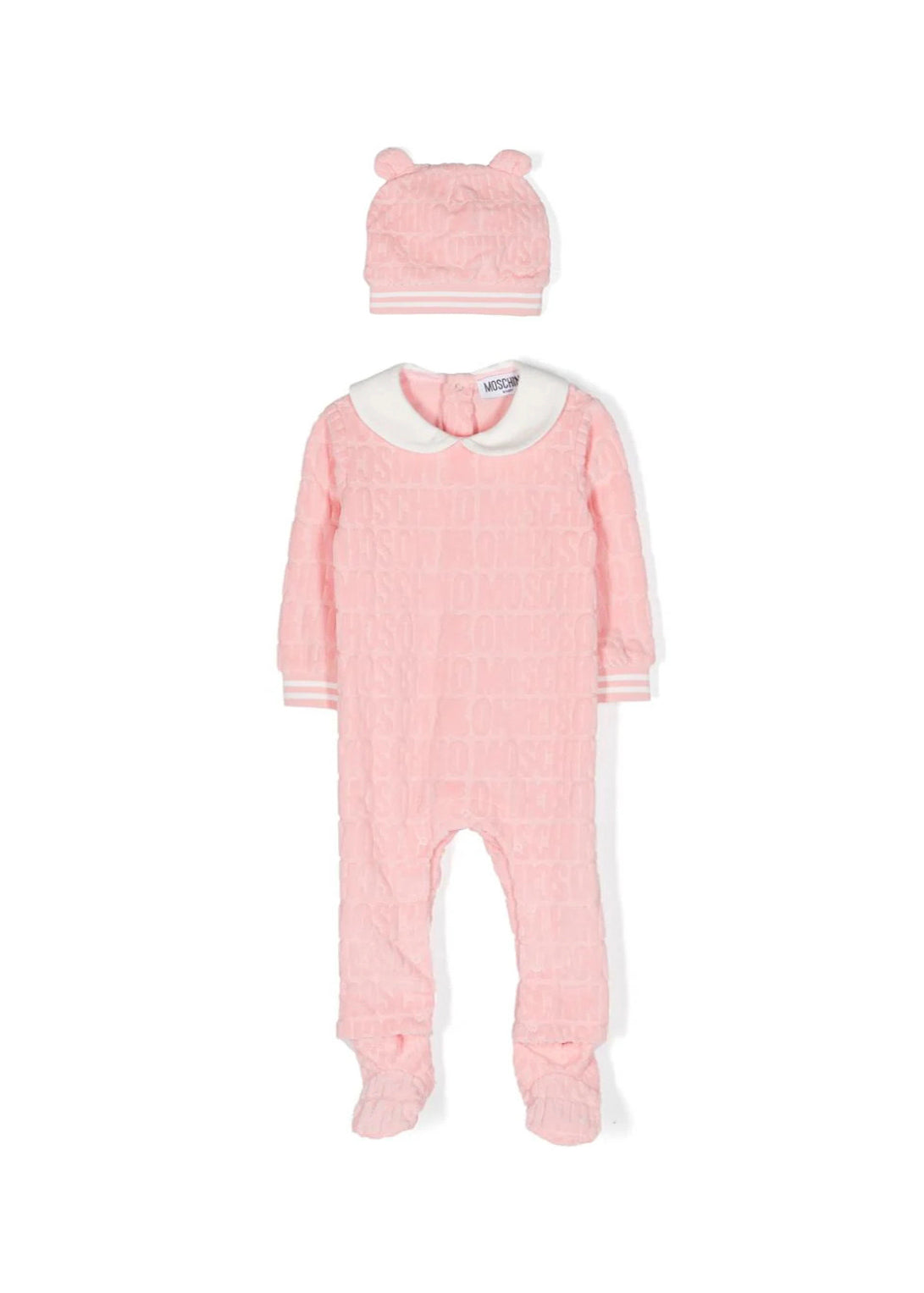 Combinato Moschino Baby Neonata: Dolcezza e Eleganza in Rosa e Bianco