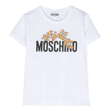 Moschino Kids T-Shirt Bianca con Stampa Teddy Bear