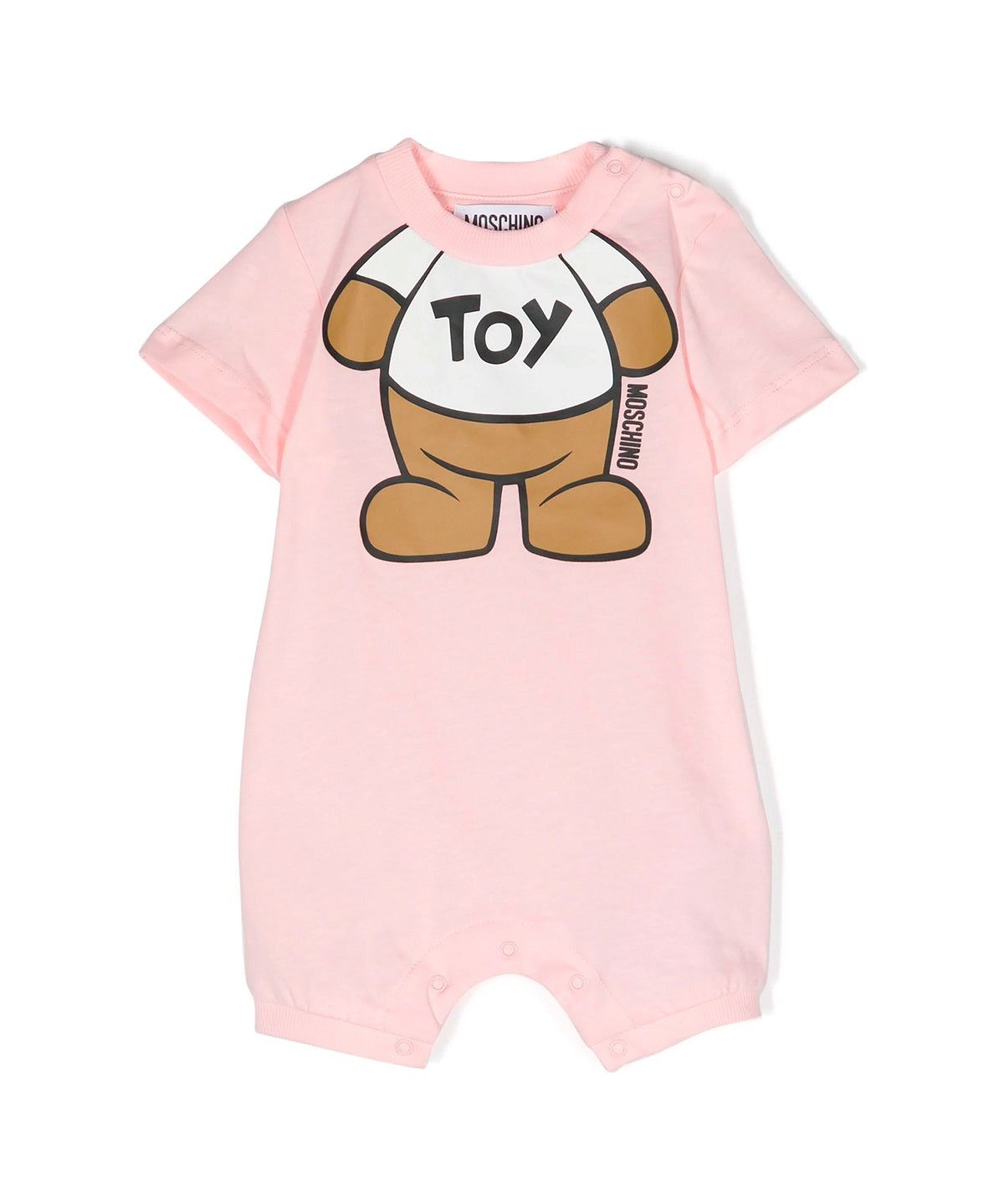 Moschino Kids Pagliaccetto Rosa con Stampa Teddy Bear